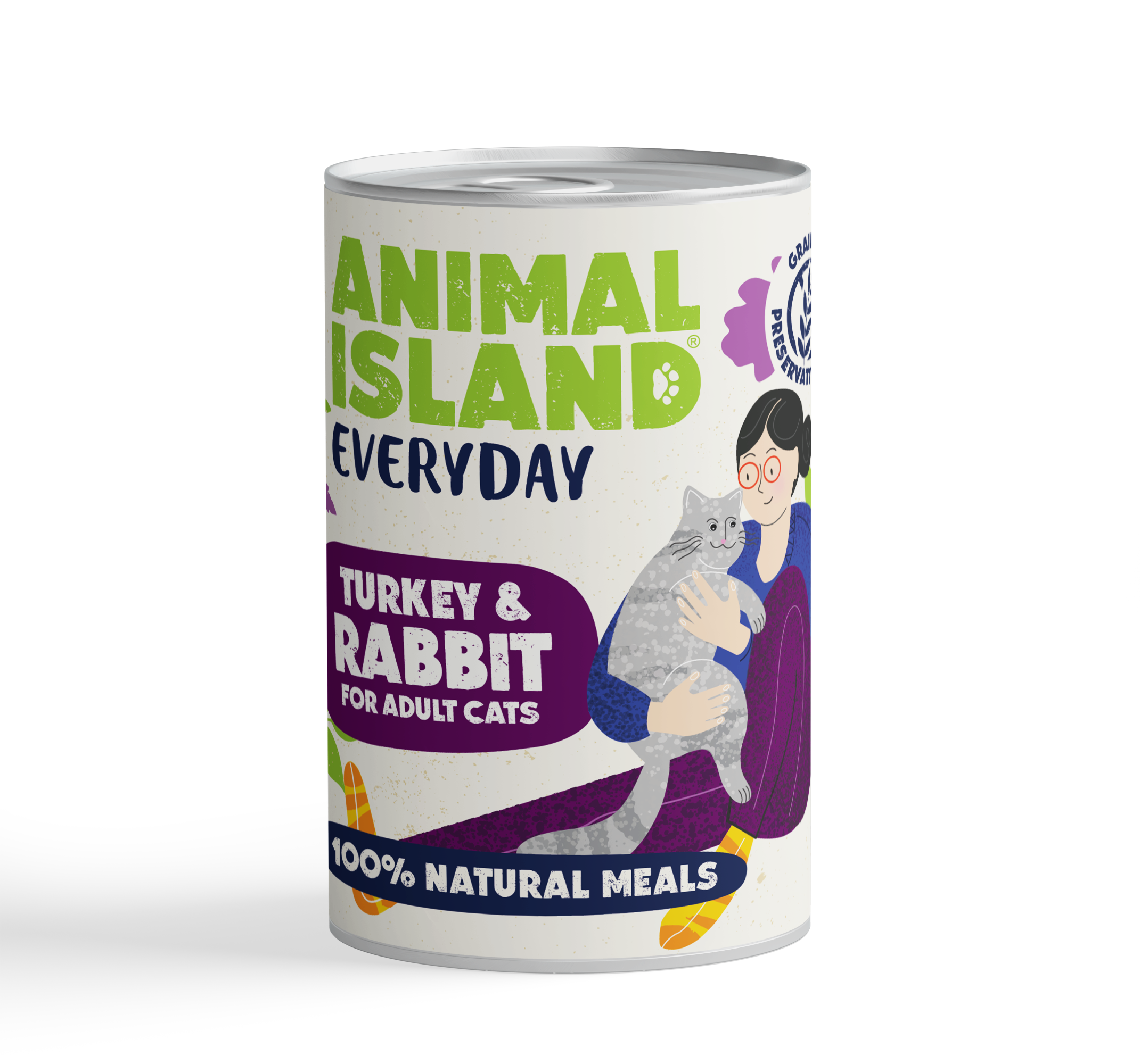 ANIMAL ISLAND Karma mokra dla kota Indyk Królik