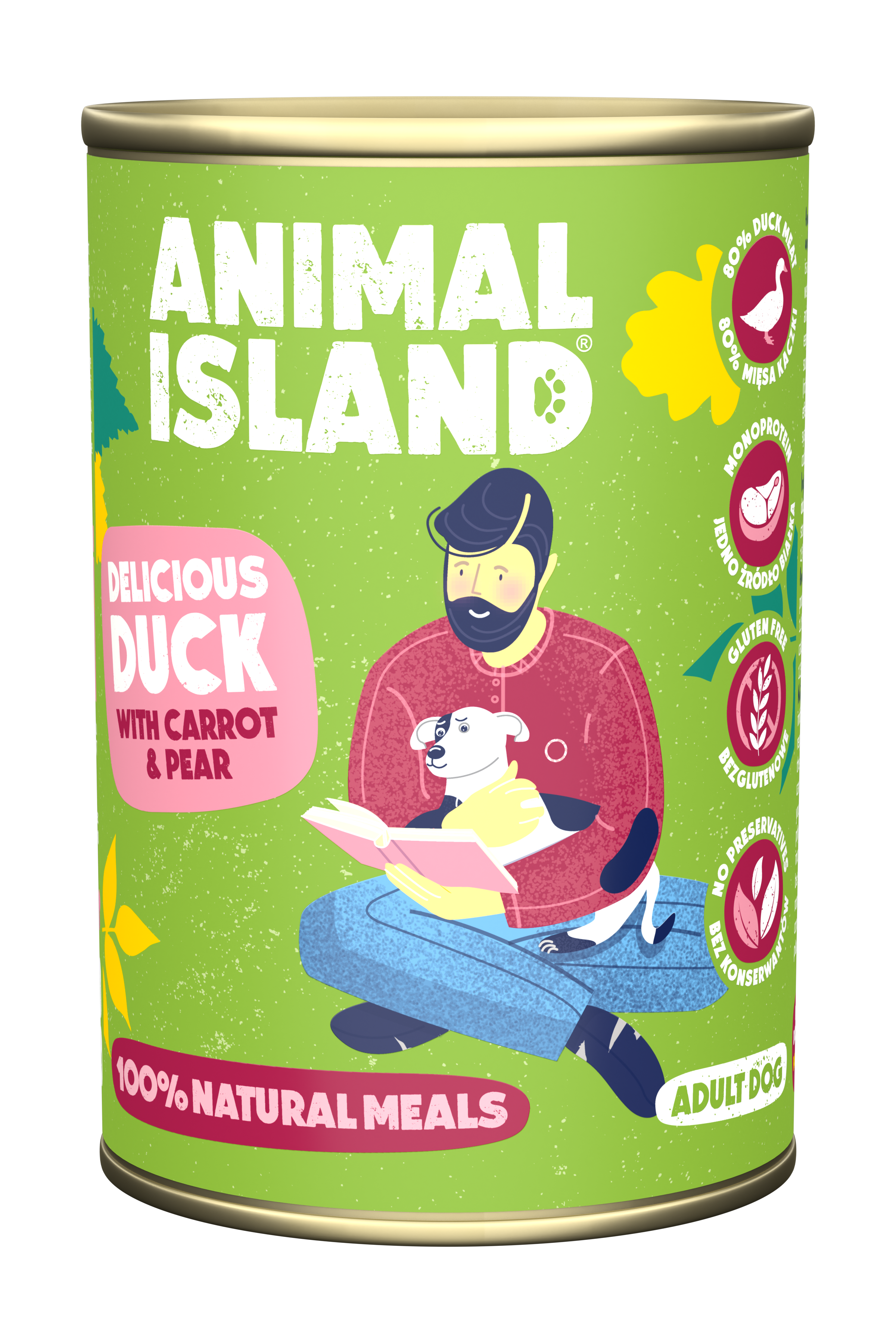 ANIMAL ISLAND Mokra karma dla psa Kaczka z marchewką
