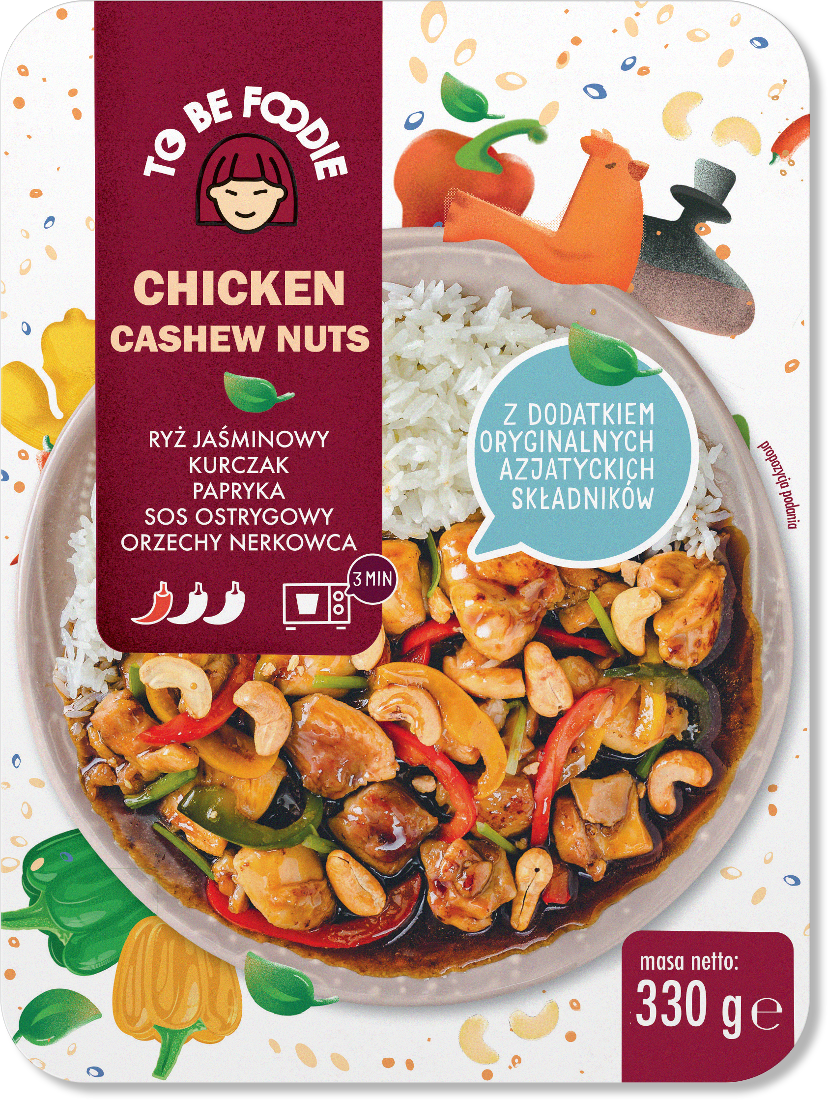 TO BE FOODIE Chicken Cashew Nuts z ryżem jaśminowym kurczakiem i sosem frisco.pl