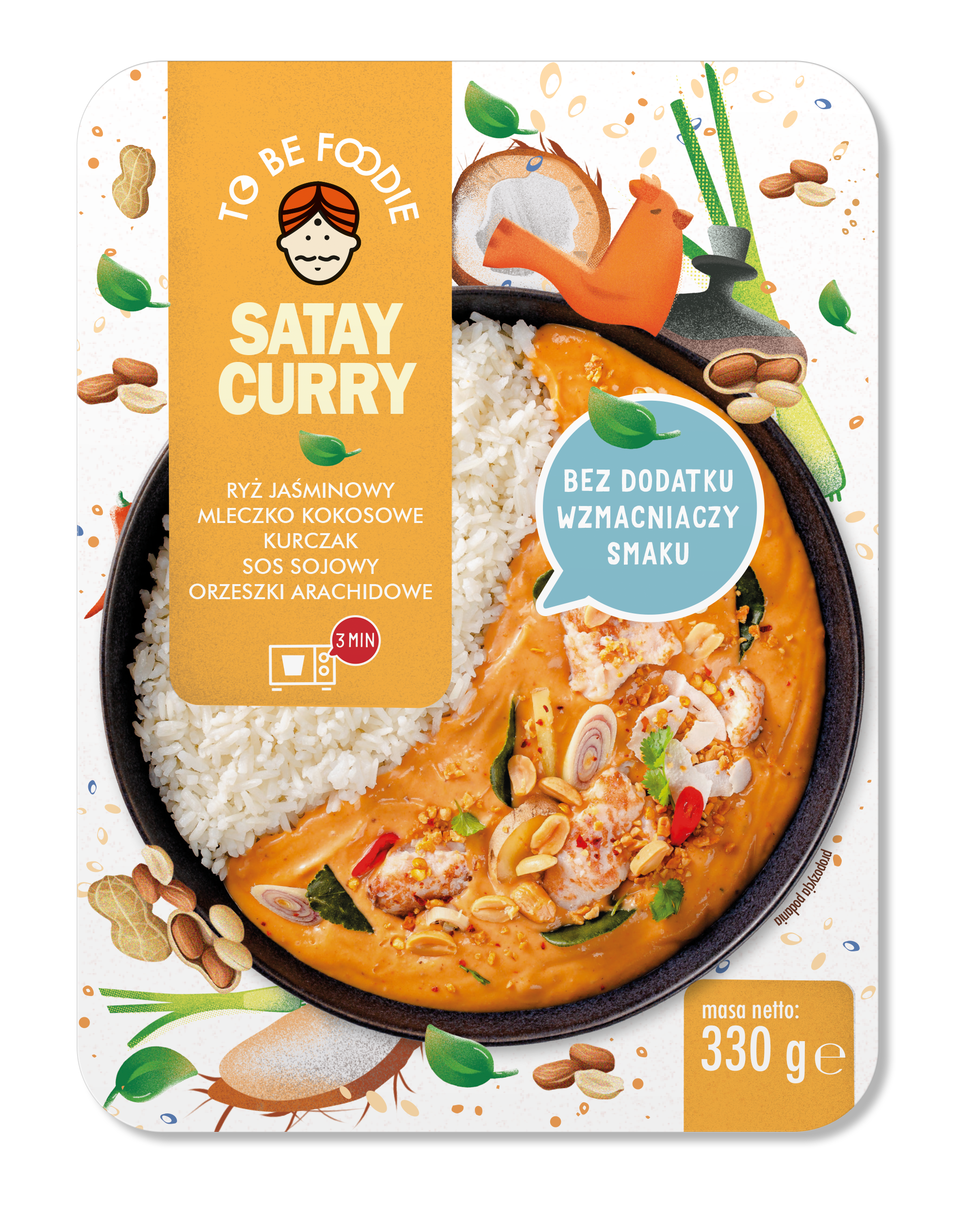 TO BE FOODIE Satay Curry z ryżem jaśminowym z kurczakiem i sosem frisco.pl