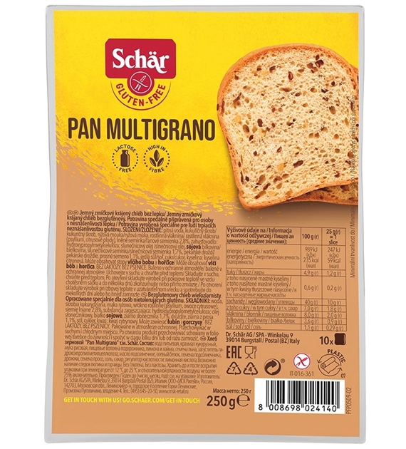 SCHAR Pan Multigrano - Bezglutenowy chleb wieloziarnisty