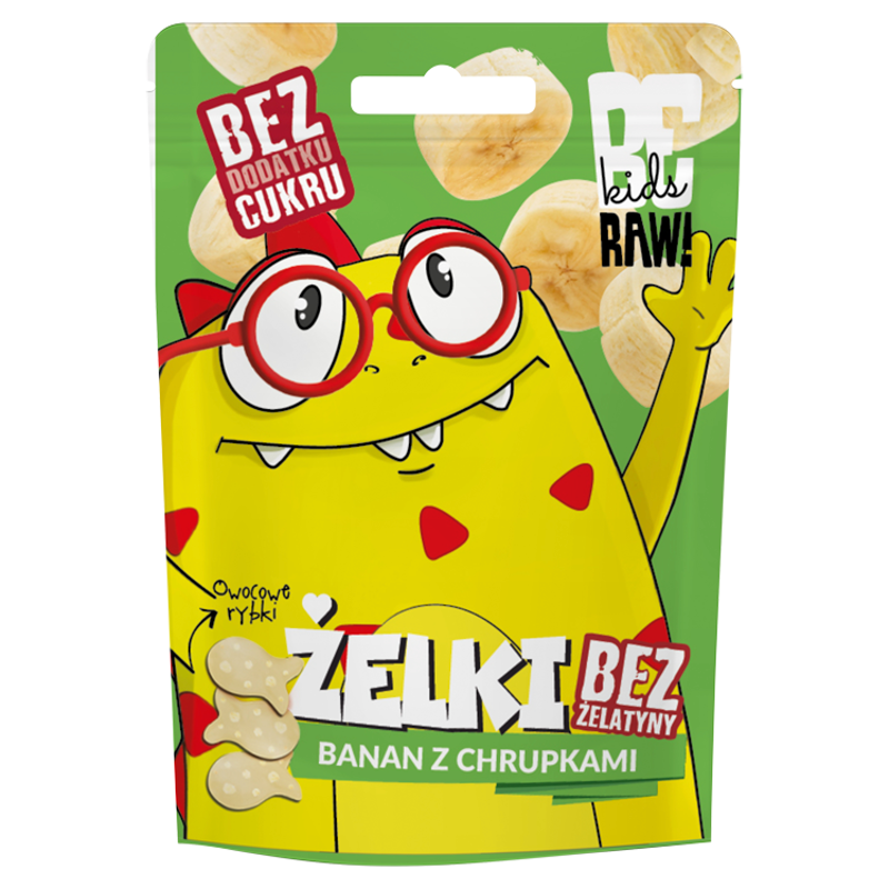BE RAW! Kids Żelki banan z chrupkami