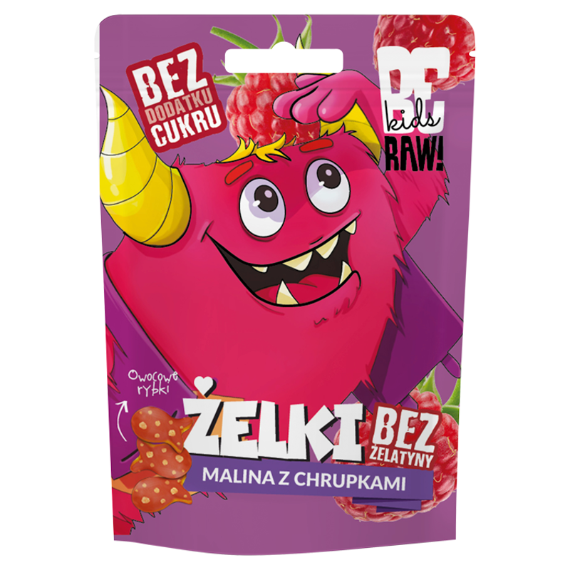 BE RAW! Kids Żelki malina z chrupkami frisco.pl