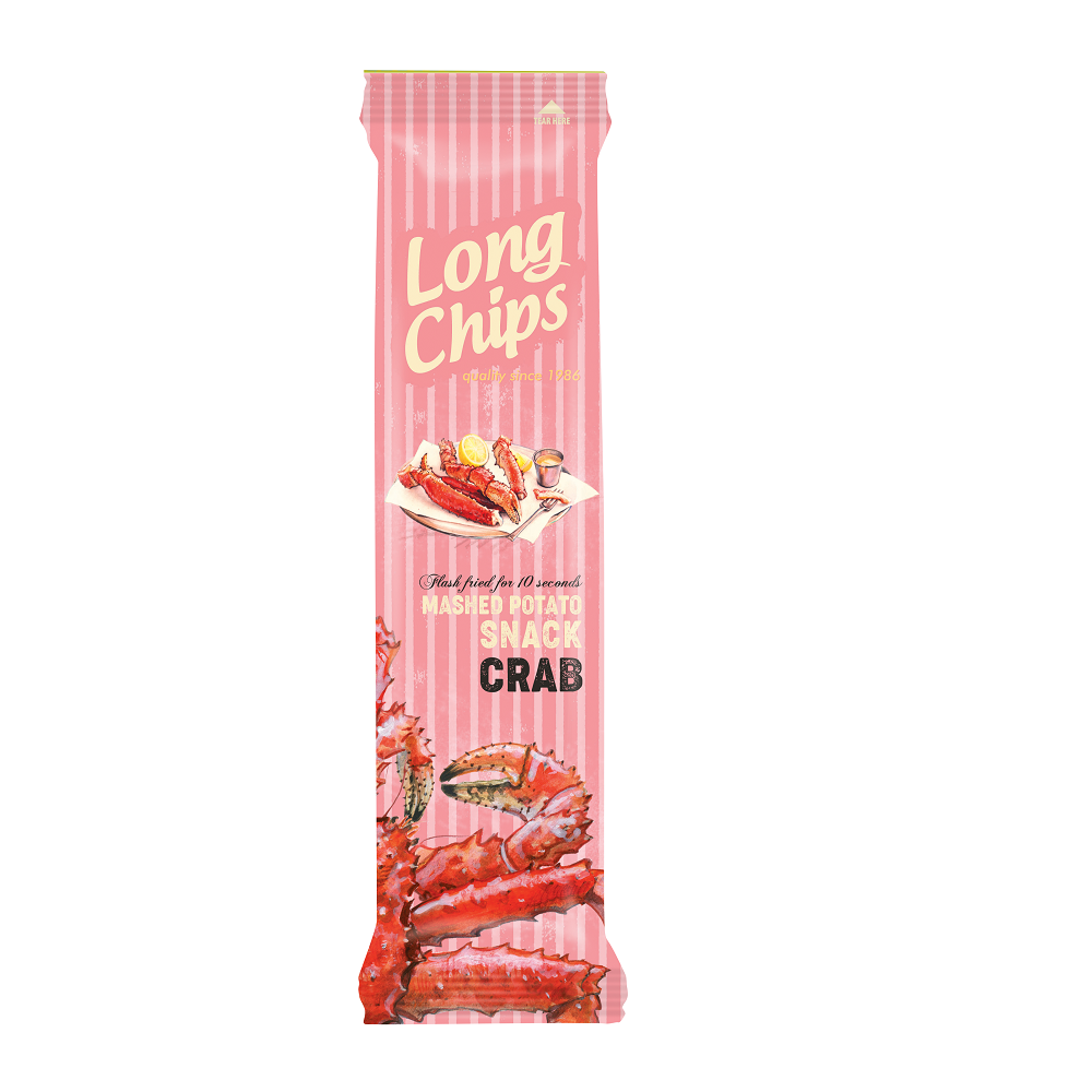 LONG CHIPS Chipsy ziemniaczane o smaku kraba