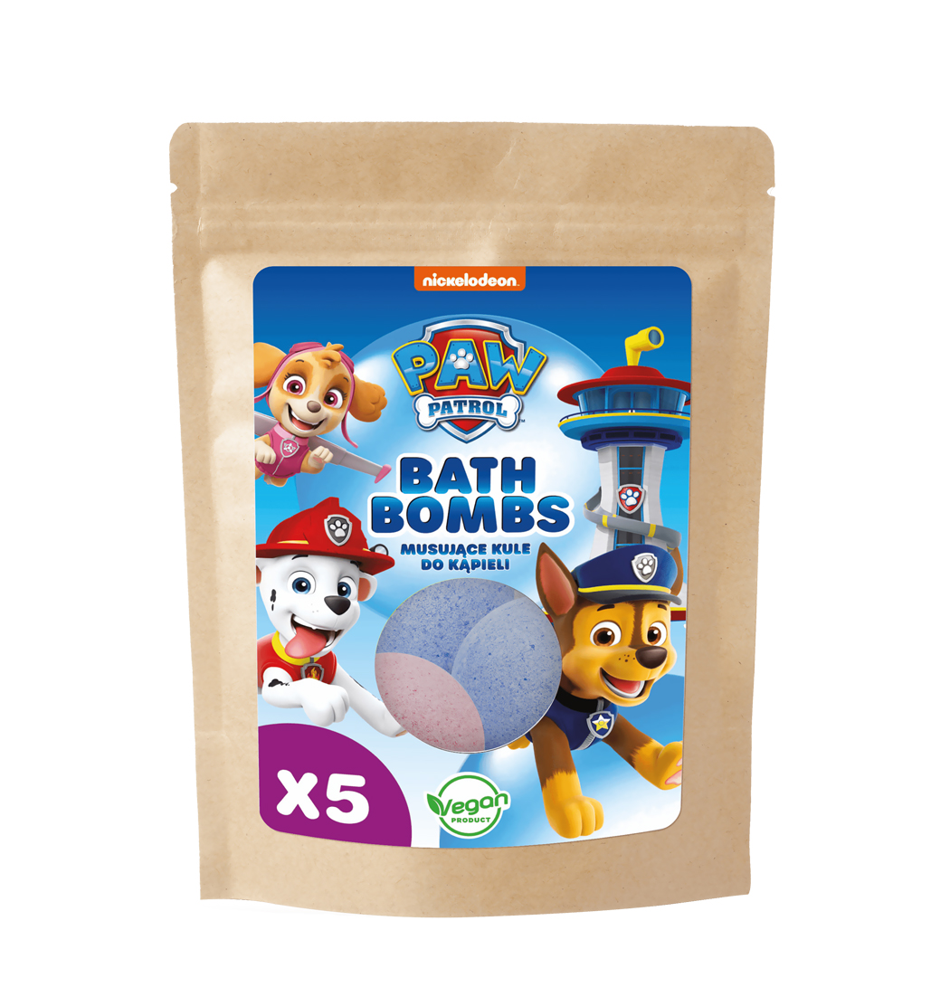 PSI PATROL Kule musujące miks zapachów malina/jeżyna 5x50 g