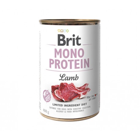 BRIT Mono Protein Mokry pokarm dla dorosłych psów wszystkich ras z jagnięciną, puszka