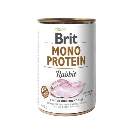 BRIT Mono Protein Mokry pokarm dla dorosłych psów wszystkich ras z królikiem, puszka