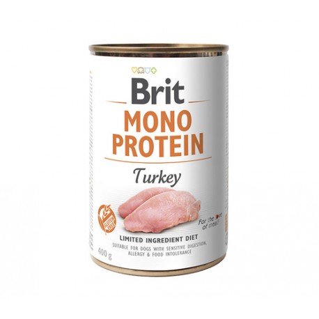 BRIT Mono Protein Mokry pokarm dla dorosłych psów wszystkich ras z indykiem, puszka