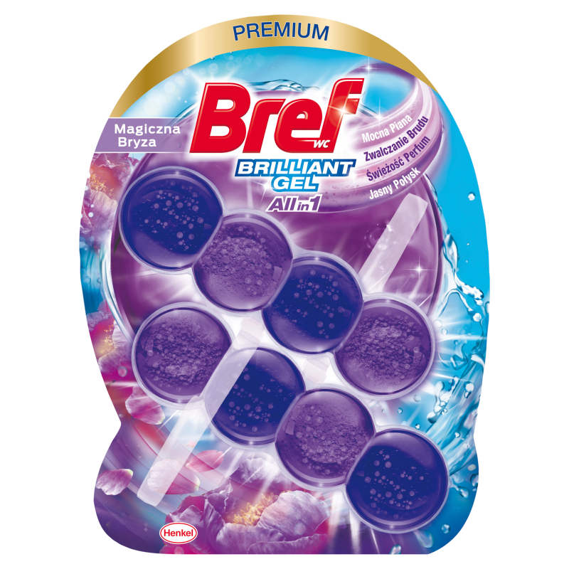 BREF Brilliant Gel Zawieszka myjąco-zapachowa do muszli WC magiczna bryza 2 x 42 g frisco.pl
