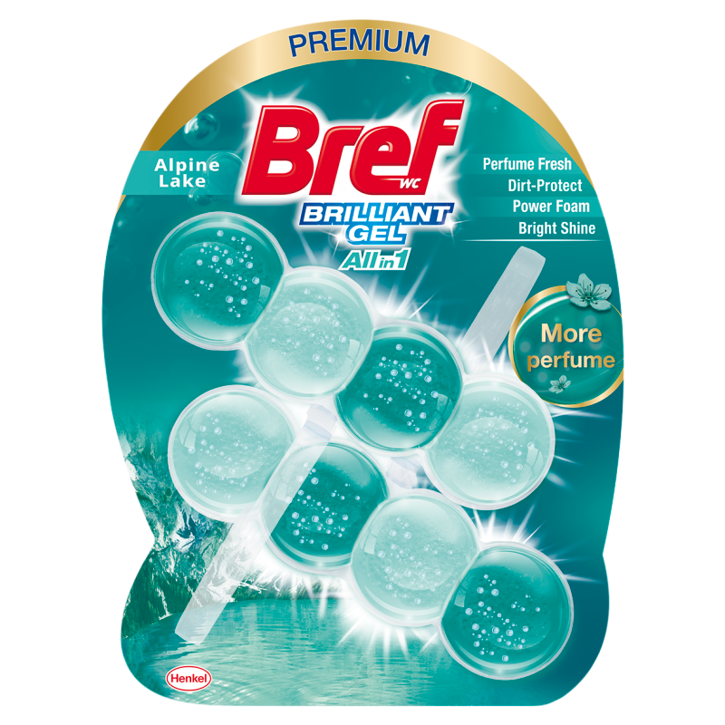 BREF Brilliant Gel Zawieszka do WC Górskie Jezioro 2x42g