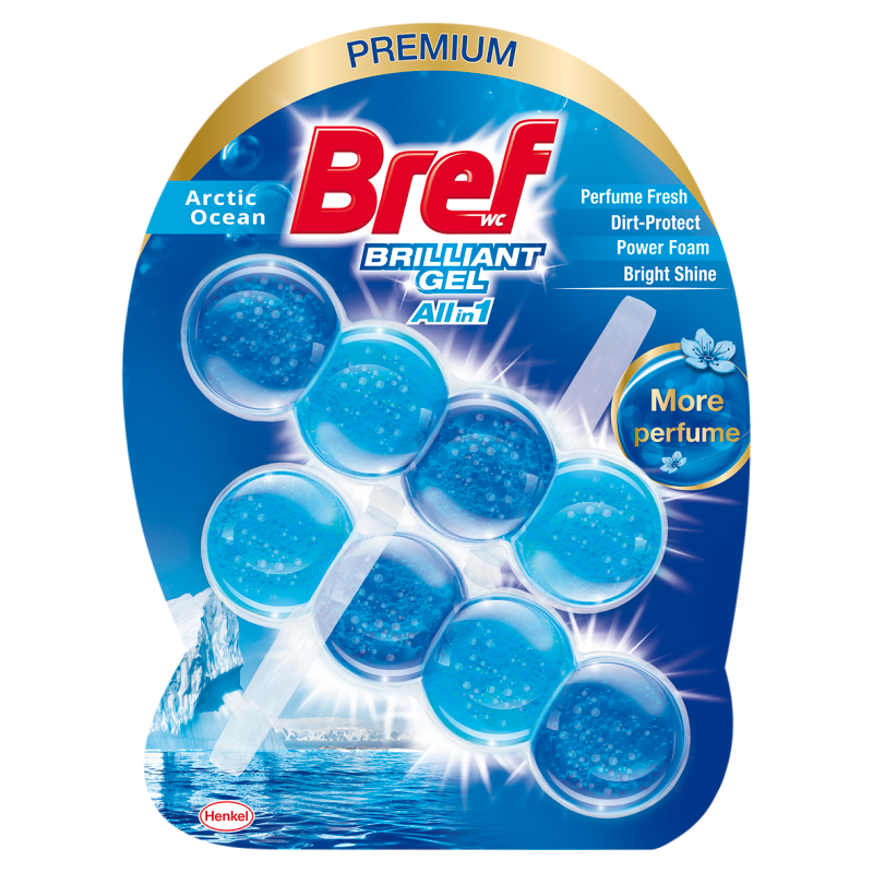 BREF Brilliant Gel Zawieszka myjąco-zapachowa do muszli WC ocean arktyczny 2 x 42 g frisco.pl