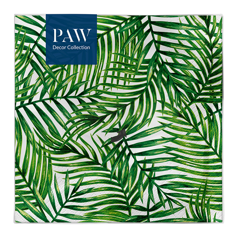 PAW DECOR COLLECTION Serwetki z bibuły 3-warstwowej Tropical Leaves 20 szt.