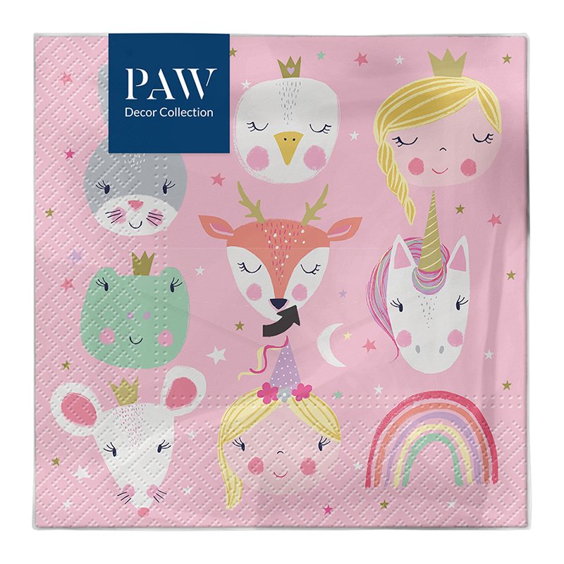PAW DECOR COLLECTION Serwetki z bibuły 3-warstwowej Magical Friends 20 szt.