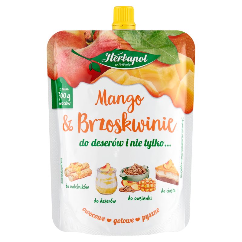 HERBAPOL Mus dżemowy mango-brzoskwinia