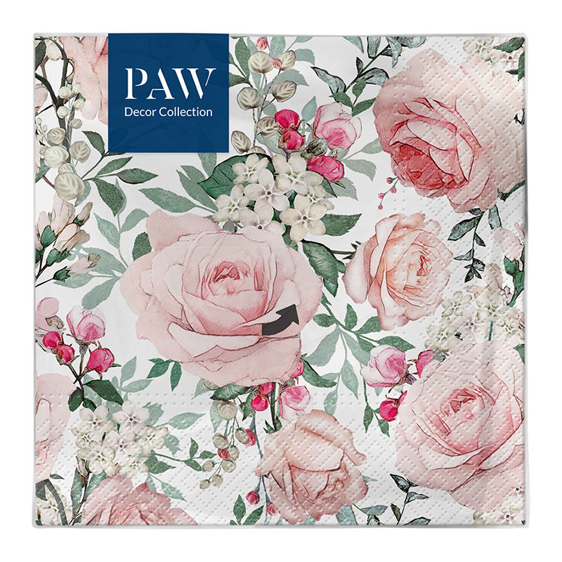 PAW DECOR COLLECTION Serwetki dekoracyjne Róże