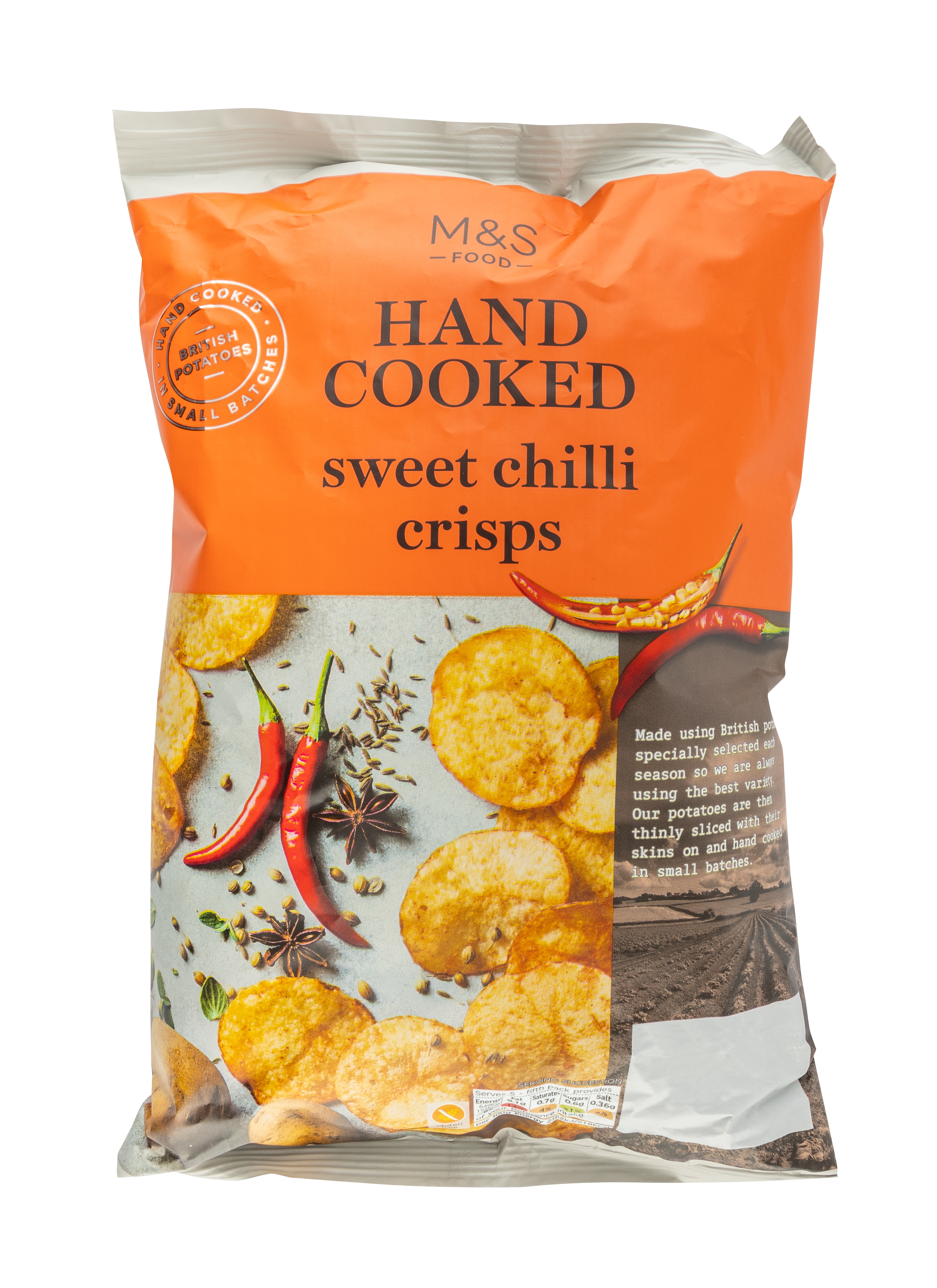 MARKS & SPENCER Chipsy ziemniaczane o smaku słodkiej papryki chili