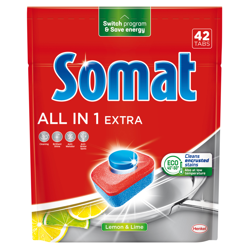 SOMAT All in 1 EXTRA Tabletki do zmywarki Lemon 42 szt. frisco.pl