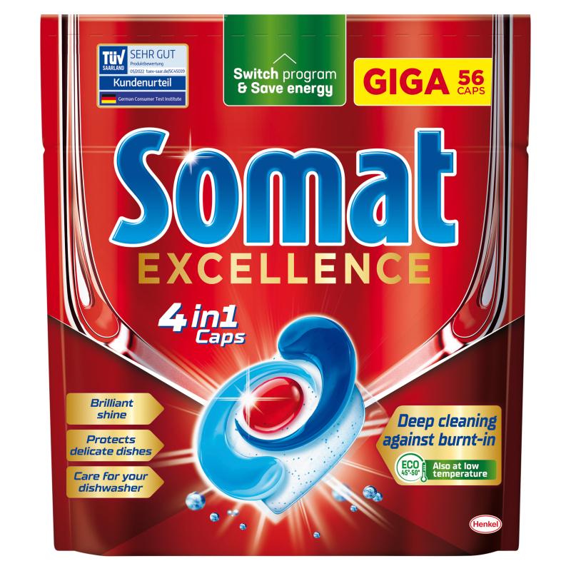 SOMAT Excellence Kapsułki do zmywarki 56 szt. frisco.pl
