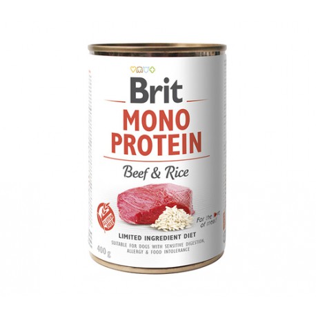BRIT Mono Protein Mokry pokarm dla dorosłych psów wszystkich ras z wołowiną i ryżem, puszka