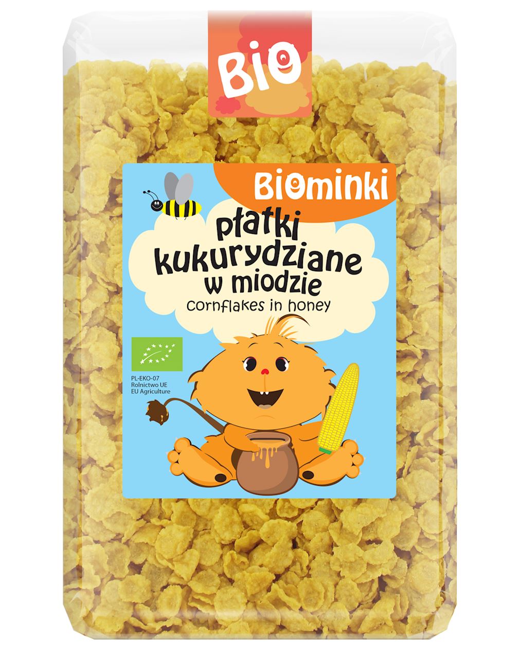 BIOMINKI Płatki kukurydziane w miodzie BIO