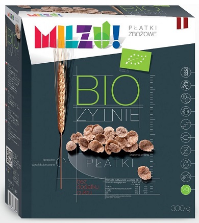 MILZU Płatki żytnio - owsiane bez dodatków cukru BIO