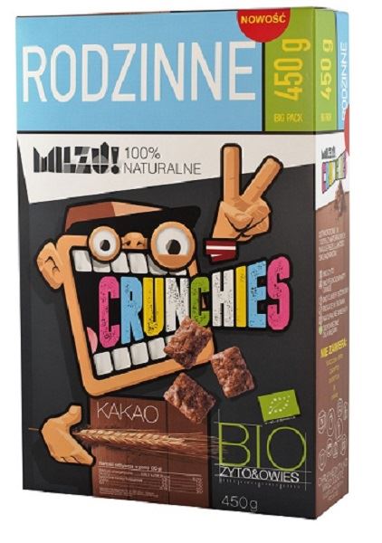 MILZU Crunchies żytnio - owsiane kakaowe BIO