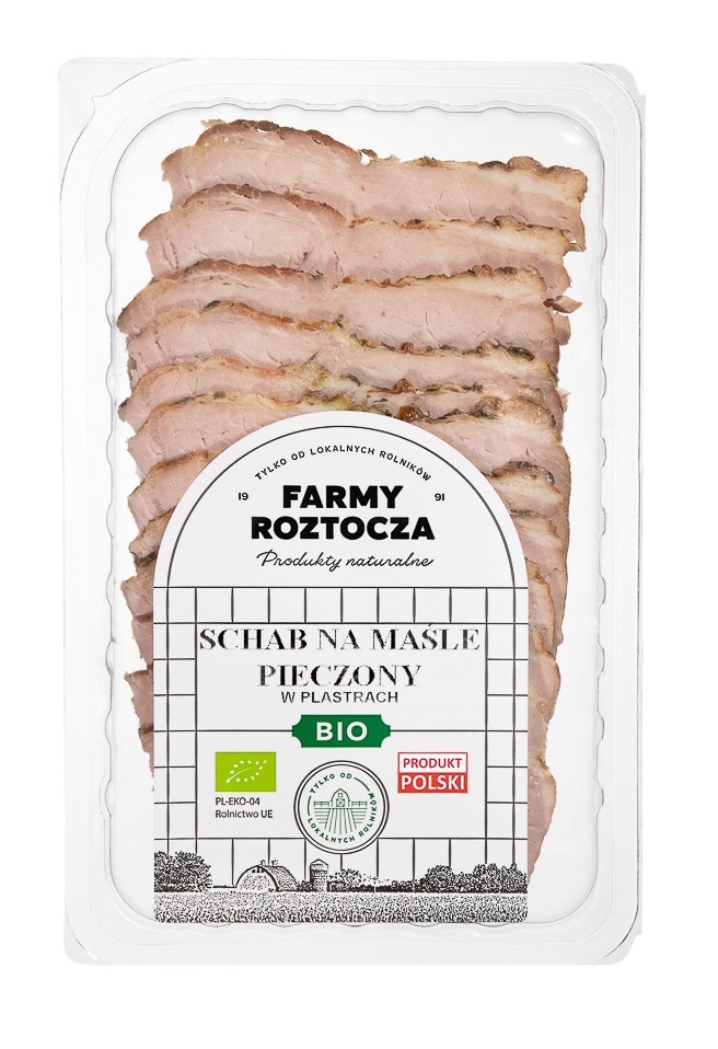 FARMY ROZTOCZA Schab na maśle pieczony plastry BIO