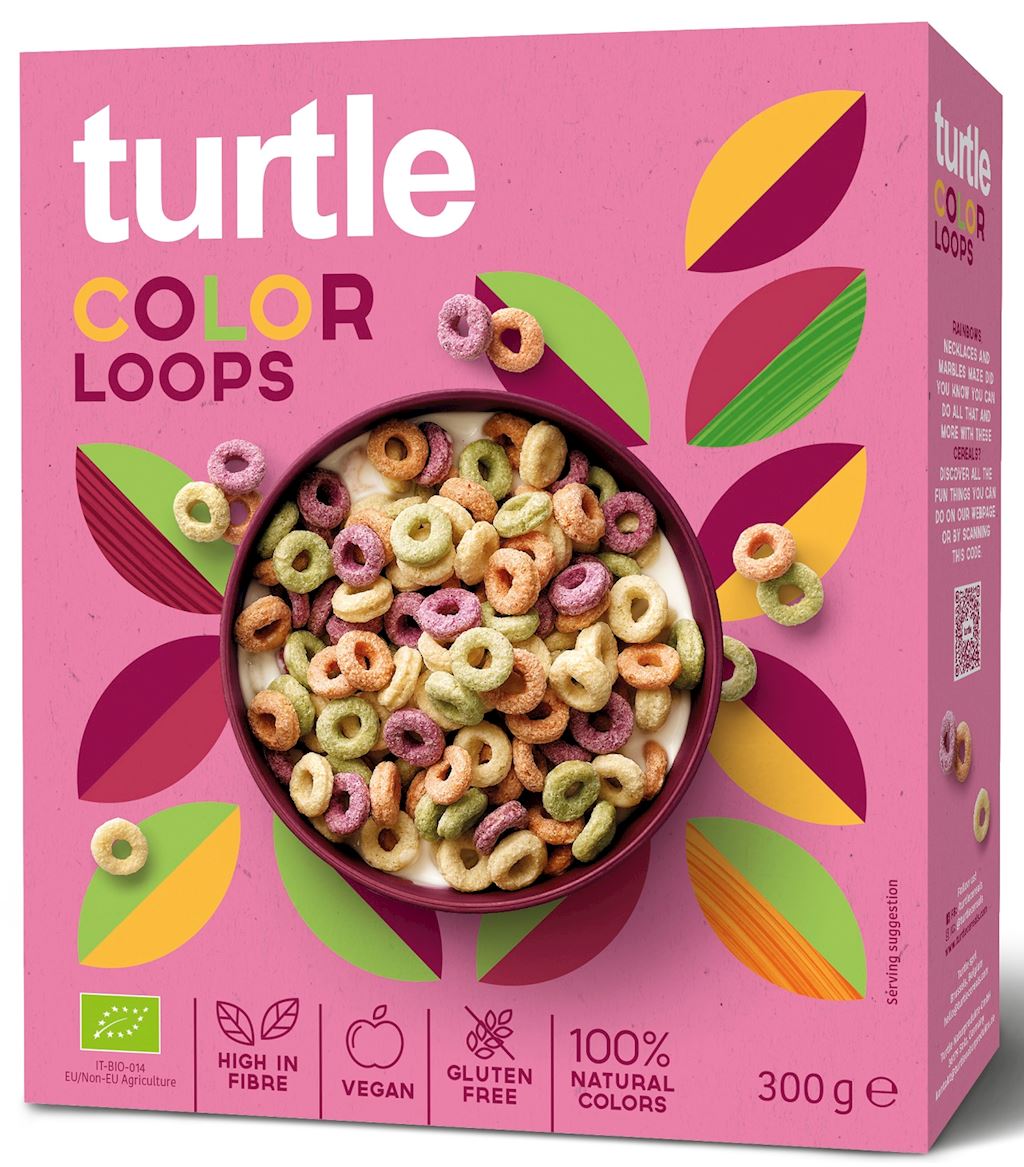 TURTLE Krążki zbożowe kolorowe bezglutenowe BIO
