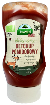 EKO WITAL Ketchup pomidorowy dla dzieci (słodzony syropem z agawy) BIO