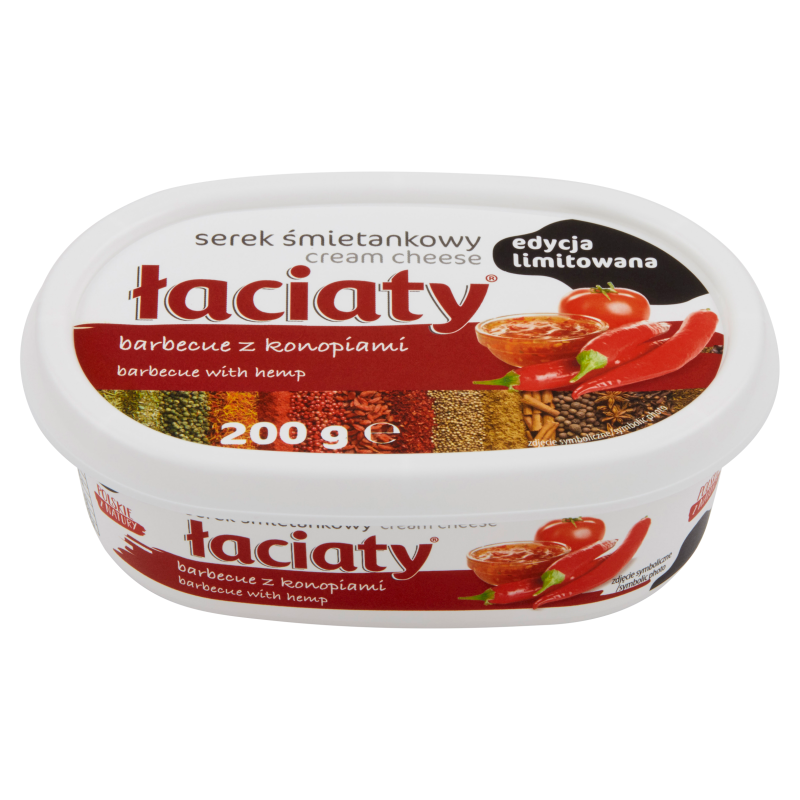 ŁACIATY Serek śmietankowy barbecue z konopiami
