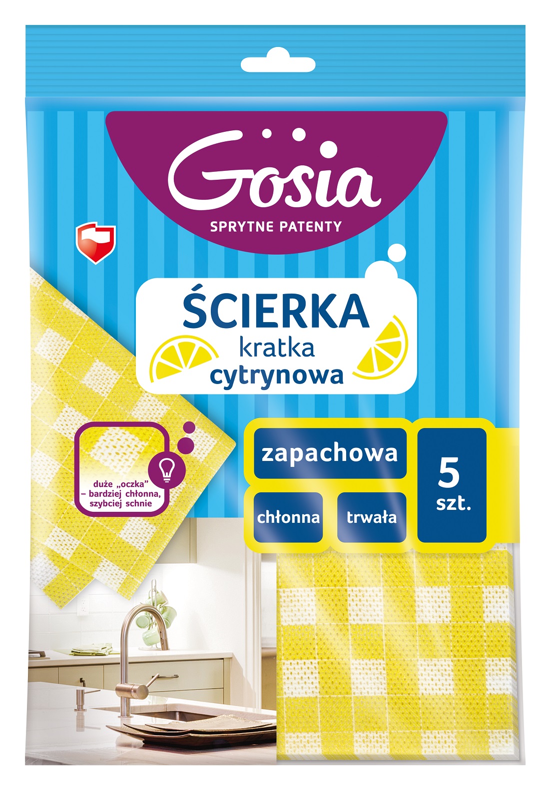 GOSIA Ścierka zapachowa cytrynowa 5 szt.
