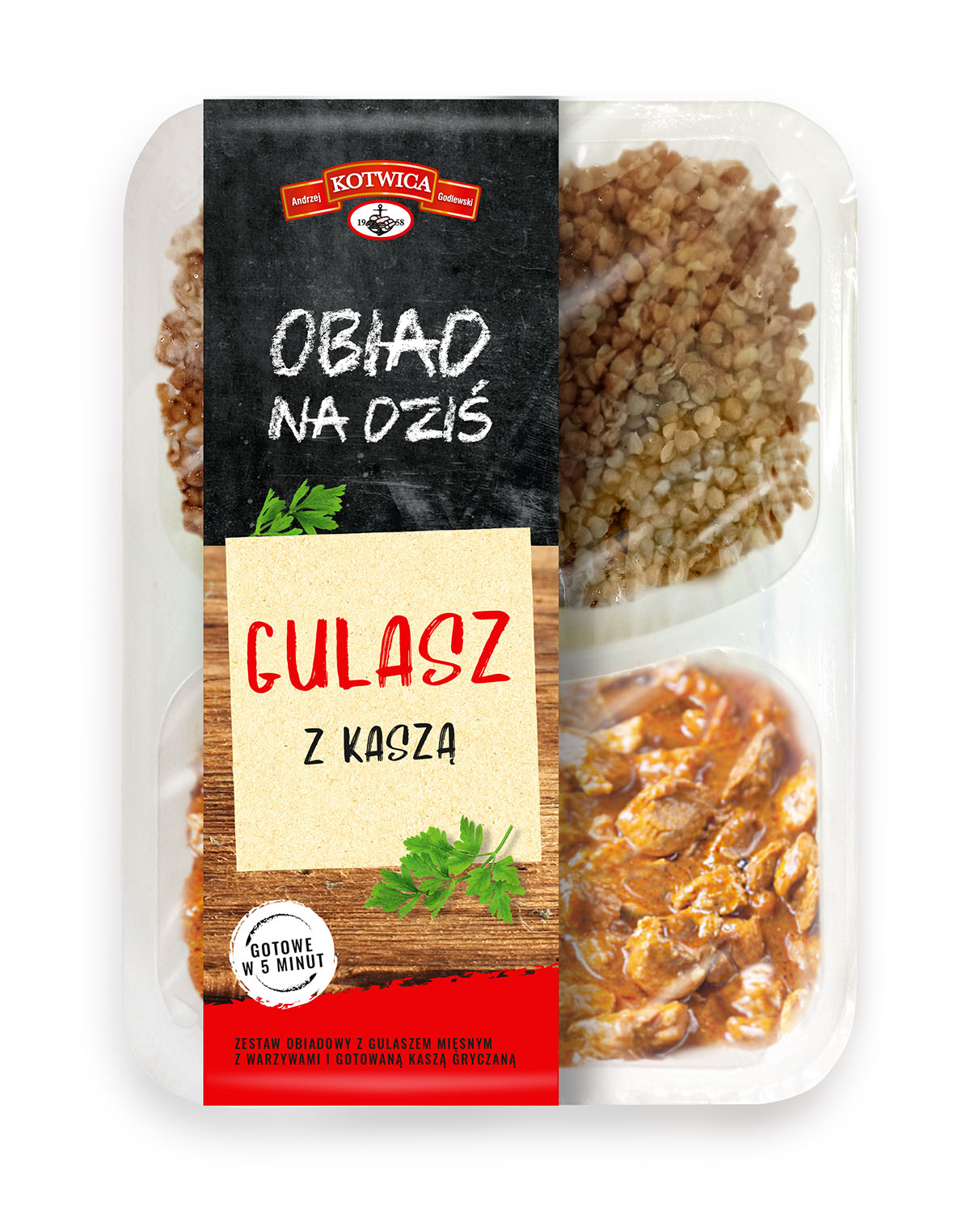KOTWICA Gulasz mięsny z warzywami i kaszą gryczaną
