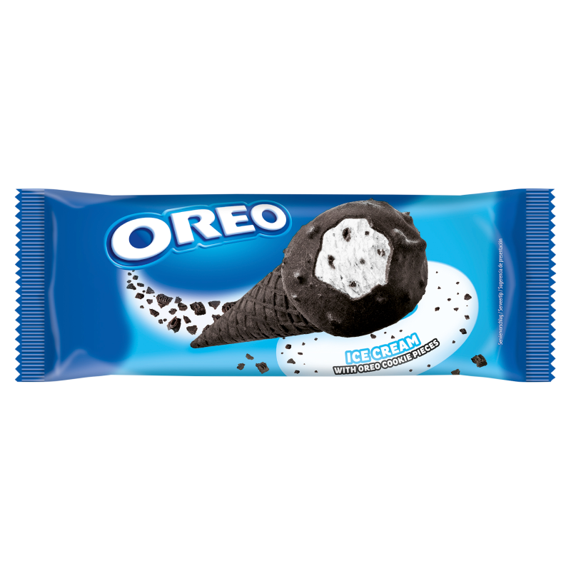 OREO Lody o smaku waniliowym z ciasteczkami w rożku
