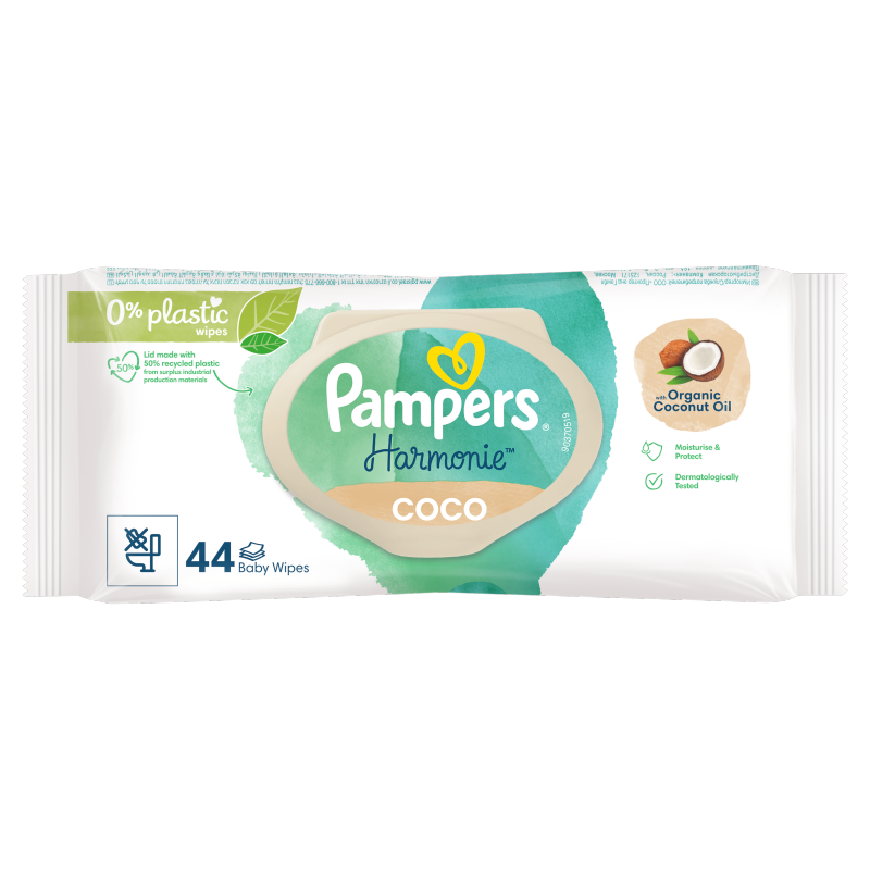 PAMPERS Harmonie Coco Chusteczki nawilżane dla dzieci 44 szt.
