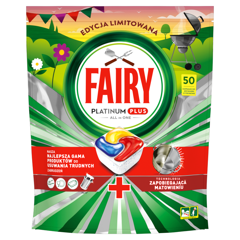 FAIRY PLATINUM Plus Kapsułki do zmywarki cytrynowe 50 szt.