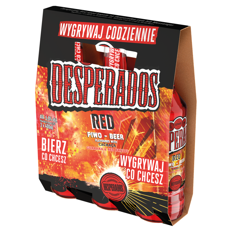 DESPERADOS RED Piwo 3x400ml (butelka bezzwrotna)