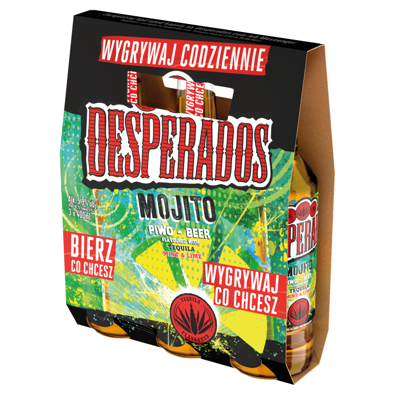 DESPERADOS MOJITO Piwo 3x400ml (butelka bezzwrotna)