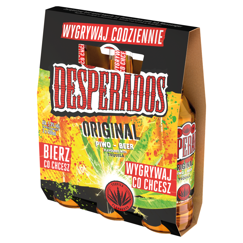 DESPERADOS ORIGINAL Piwo 3x400ml (butelka bezzwrotna)