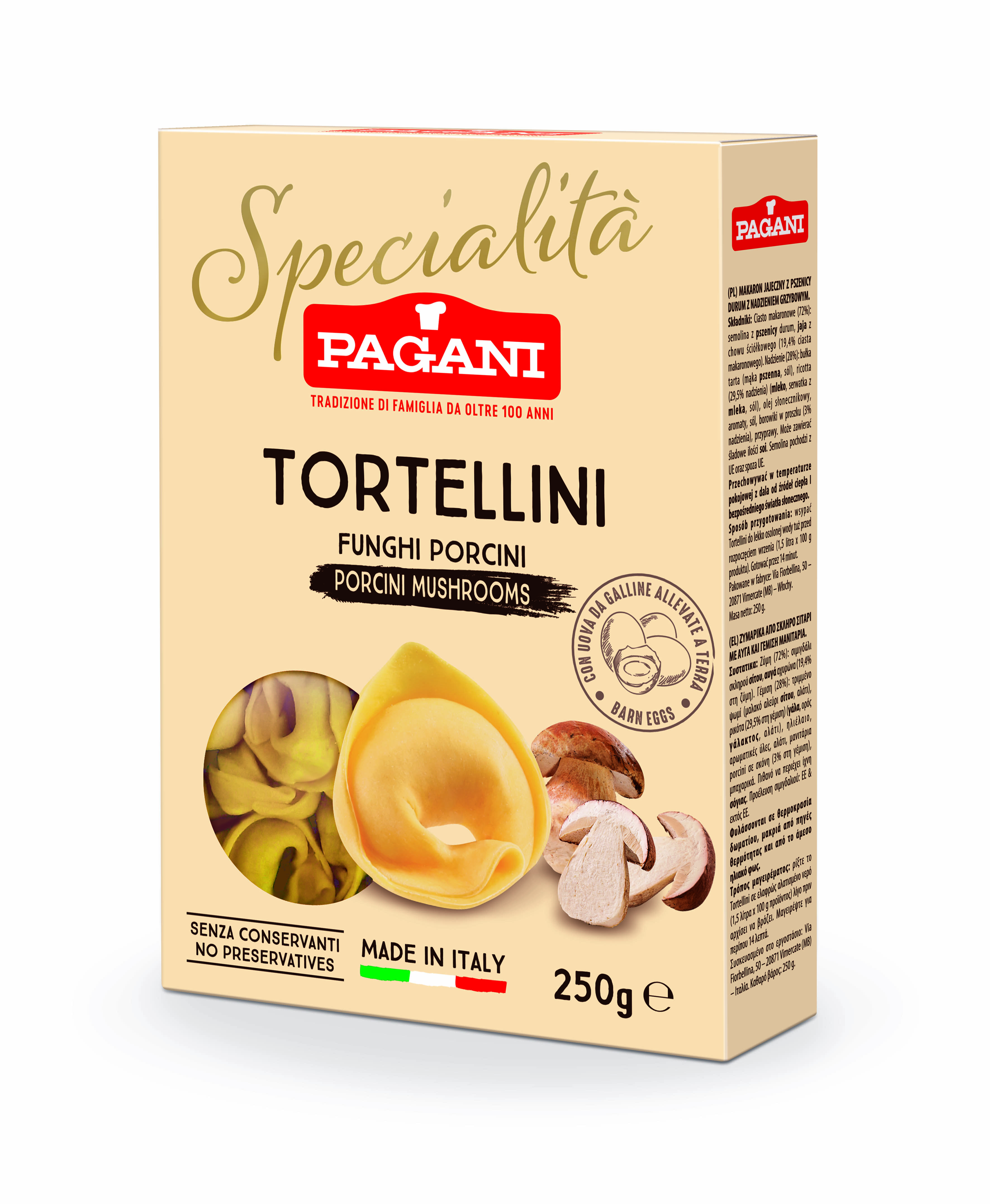 PAGANI Tortellini z nadzieniem grzybowym