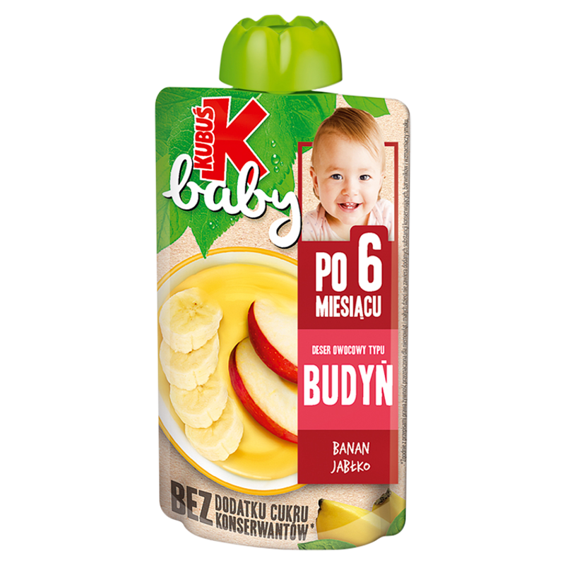 KUBUŚ Baby Mus deser owocowy typu budyń banan jabłko po 6 miesiącu