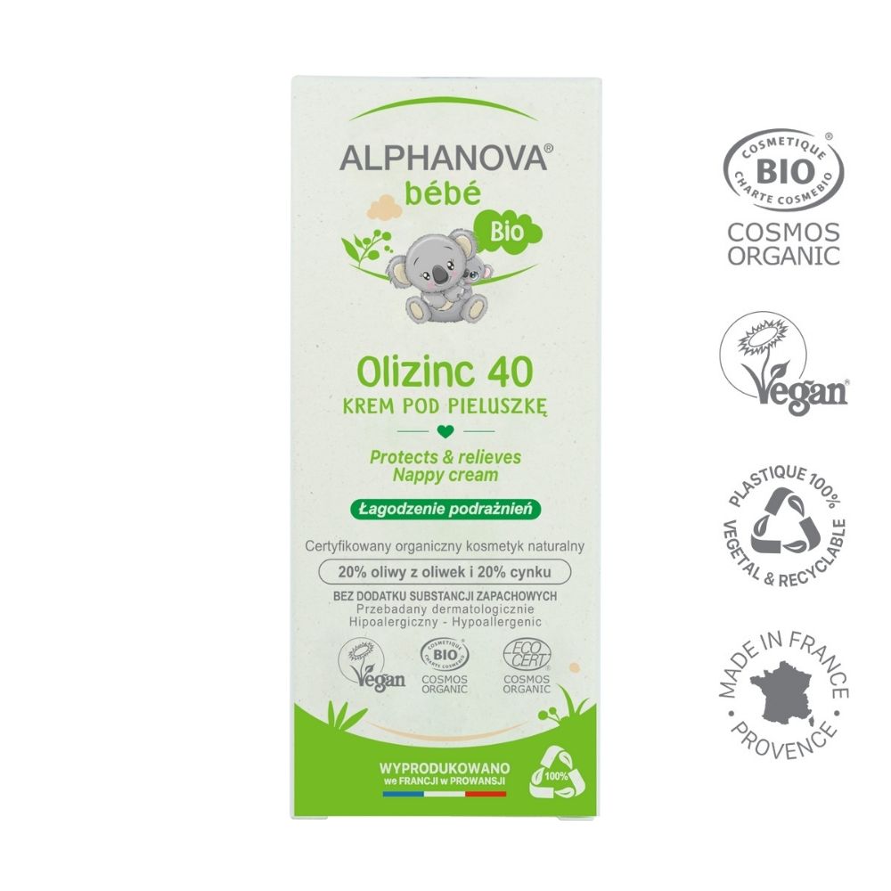 Alphanova Bebe Krem przeciw odparzeniom Olizinc 40 50 g