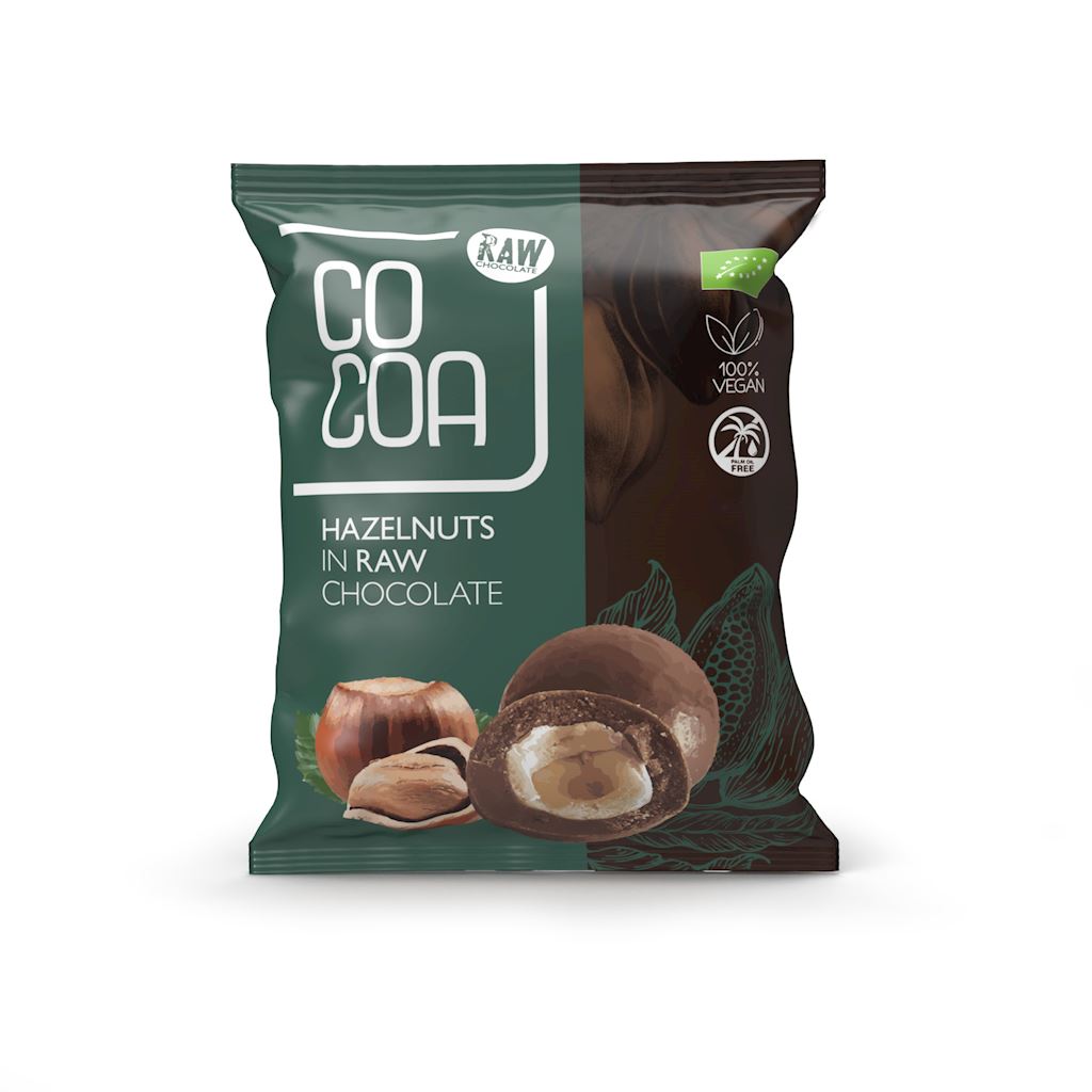 COCOA Orzechy laskowe w surowej czekoladzie BIO