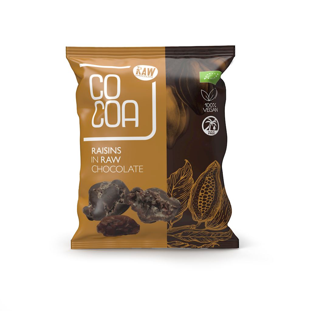 COCOA Rodzynki w surowej czekoladzie BIO