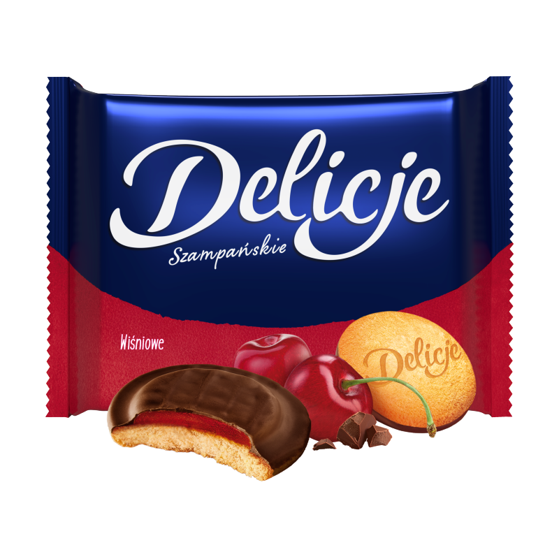 DELICJE SZAMPAŃSKIE Biszkopty z galaretką wiśniową frisco.pl