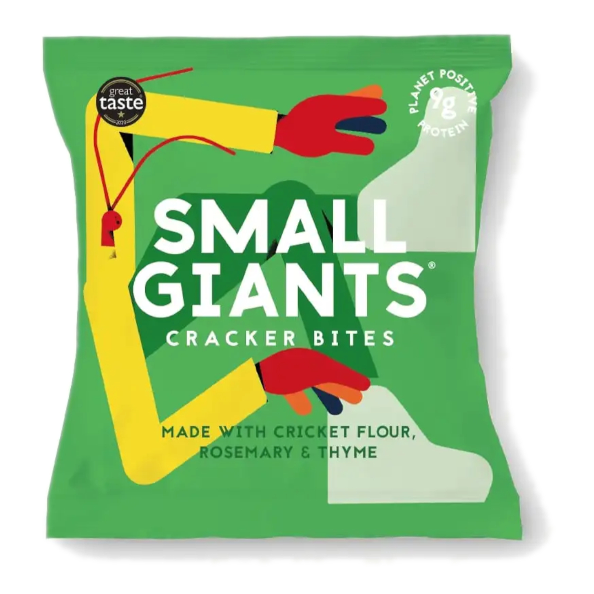SMALL GIANTS Krakersy rozmaryn z tymiankiem z mąka ze świerszczy