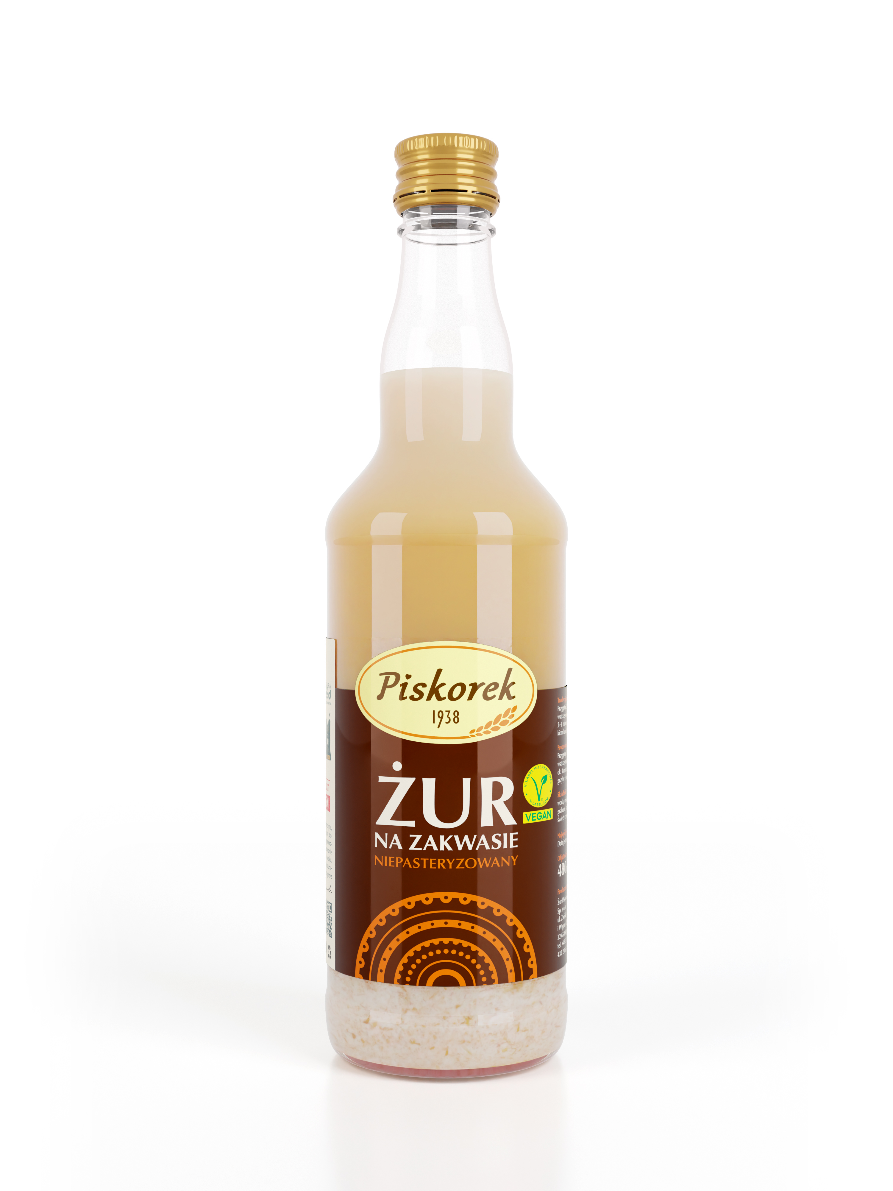 PISKOREK Żur na zakwasie (niepasteryzowany) w szkle