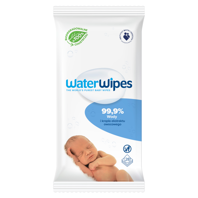 WATERWIPES Chusteczki nawilżane wodne BIO 28 szt.