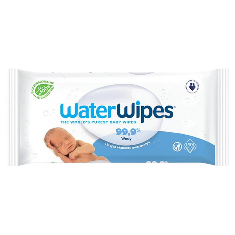 WATERWIPES Chusteczki nawilżane wodne BIO 60 szt.