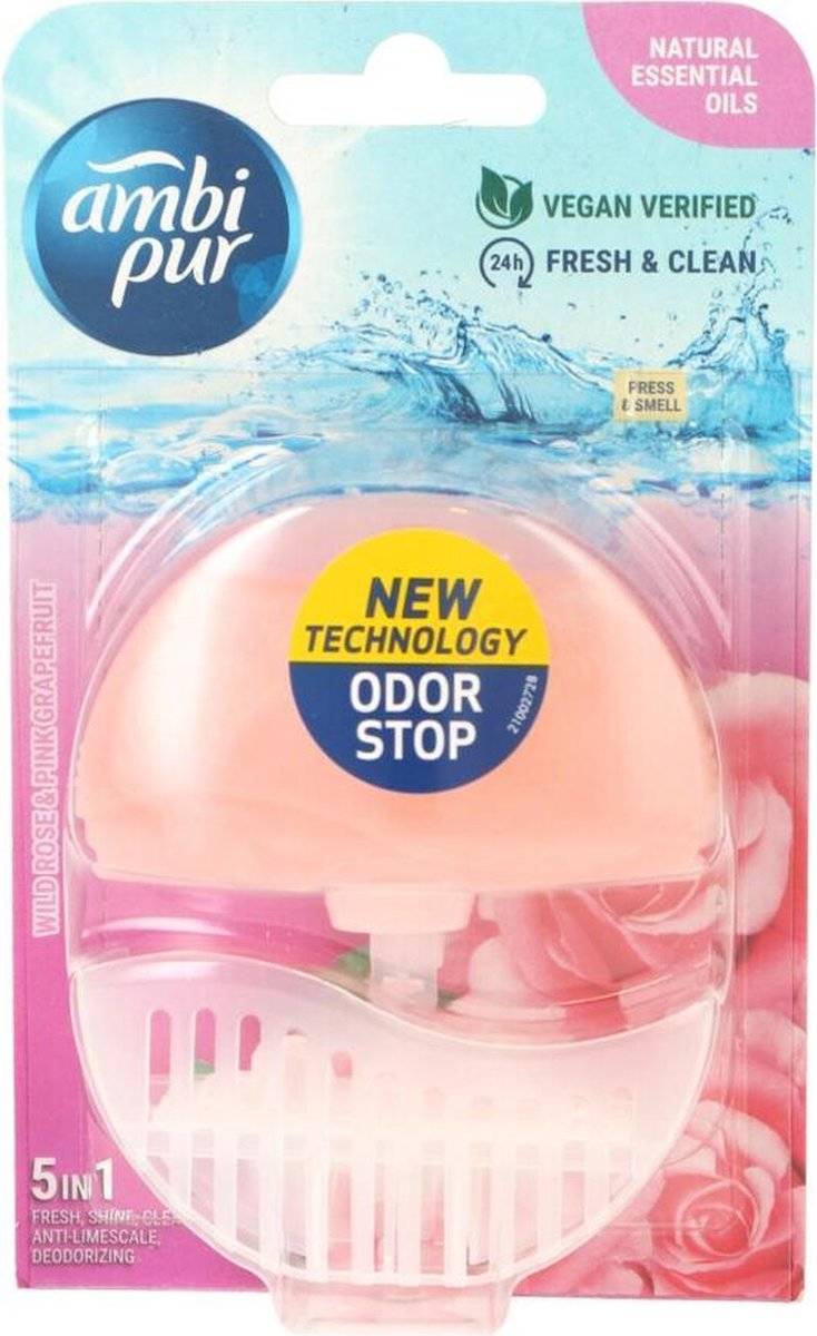 AMBI PUR Zawieszka do WC Wild Rose & Pink Grapefruit 55 ml