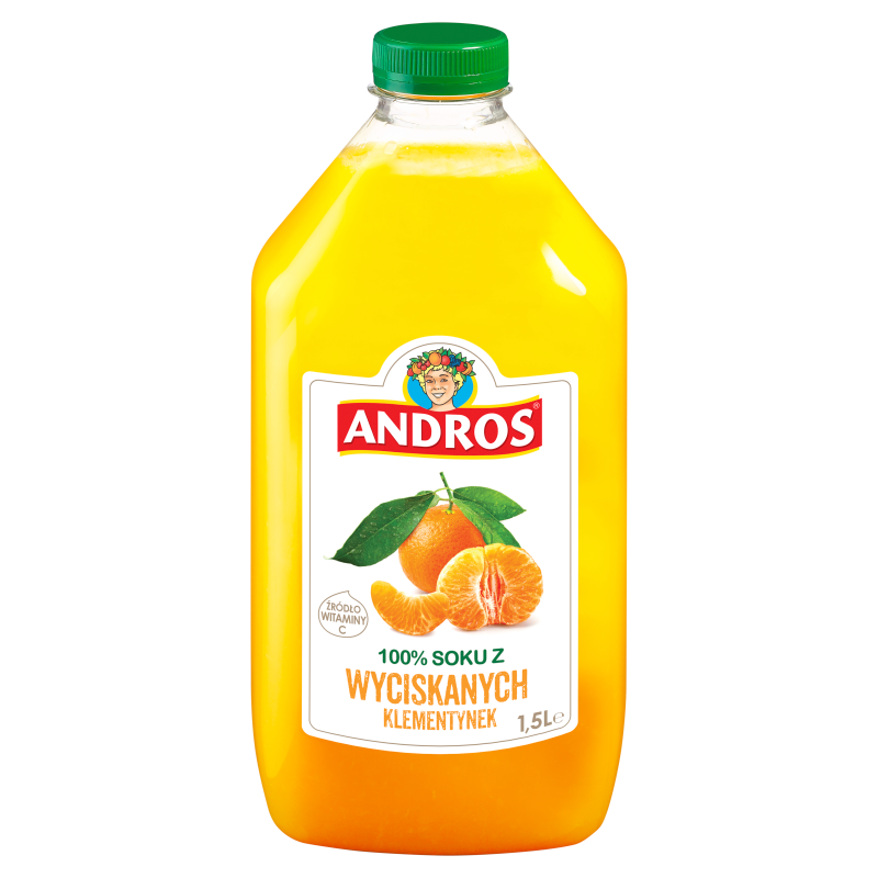 ANDROS Sok 100% NFC z mandarynek wyciskanych